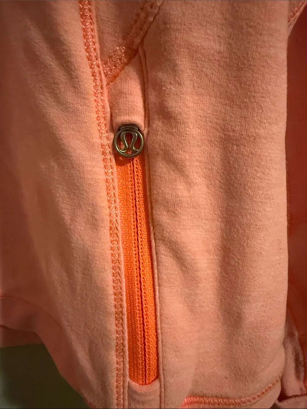 lululemon athletica Peach Lightweight Zip-Front Long Sleeve Pullover